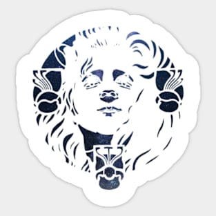 Defiant Woman In Galaxy Sticker